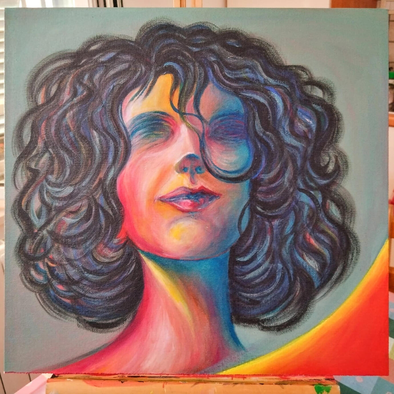 Fake Soul, Acrilico su tela, 38x40 cm, 2025