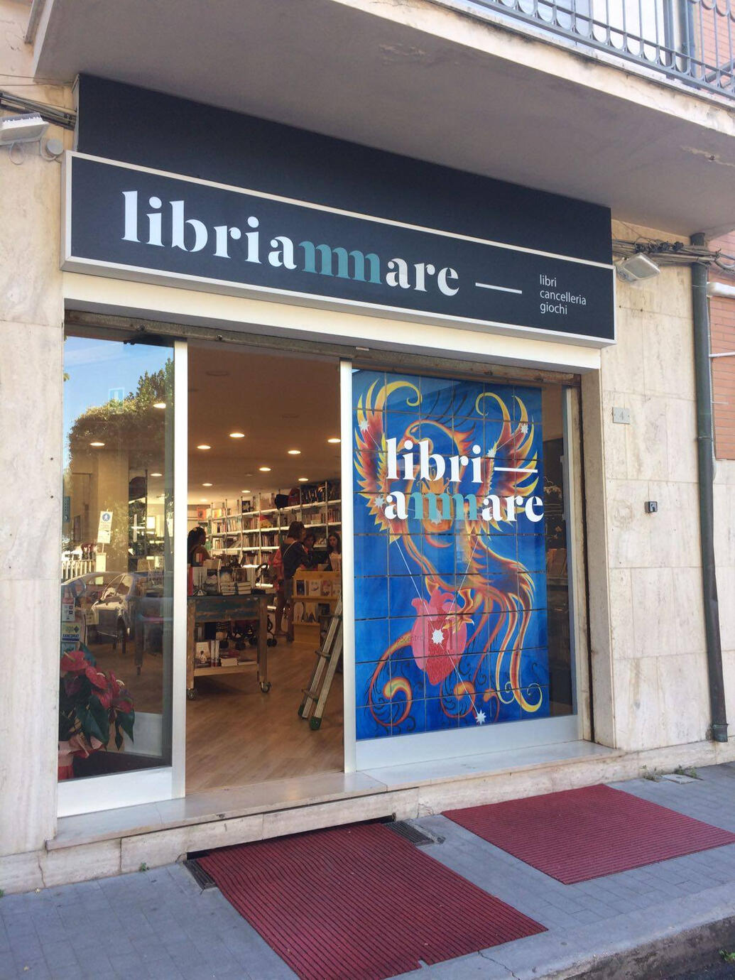 La mia opera "POST FATA RESURGO" per Epicentro11 - l'arte per ricostruire l'arte, in esposizione presso Libriammare a Civitanova Marche, 2017